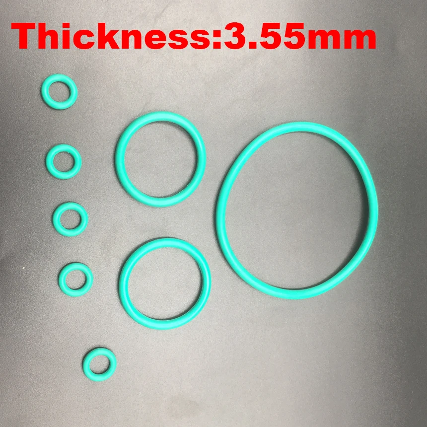 

10pcs 27.3x3.55 27.3*3.55 31.5x3.55 31.5*3.55 OD*Thickness 3.55mm Green Viton FKM Fluorine Rubber O-Ring Oil Seal O Ring Gasket