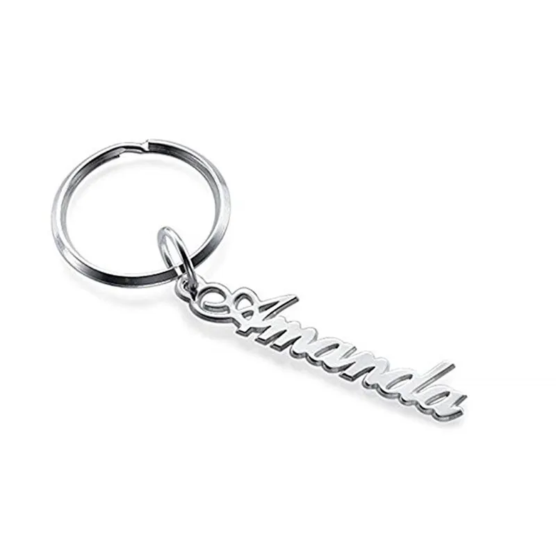 

Make Any Name Custom Keychain Monogram Initials Name Key Chain Graduation 2019 Keychains Car Key Ring Bag Charm Jewelry Gift