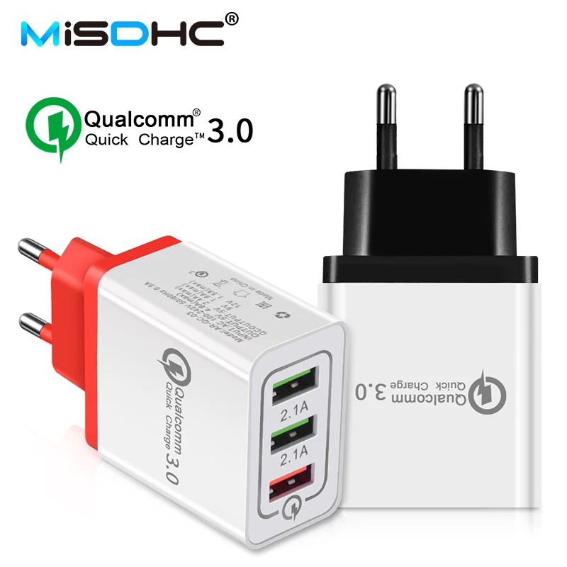 

Quick Charge 3.0 30 W QC3.0 QC Turbo Charging Fast Charger USB Multi Charger For Samsung S8 S9 Xiao mi mi 9 Huawei Mobile Phone