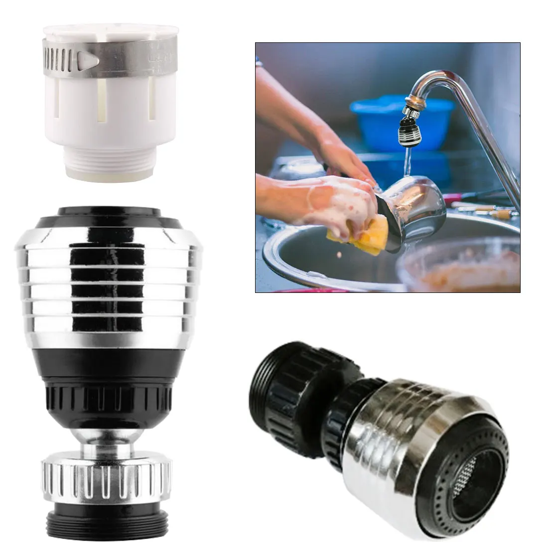 1pc Kitchen Sprayer Head Water Saving Taps for Kitchen Faucet 360