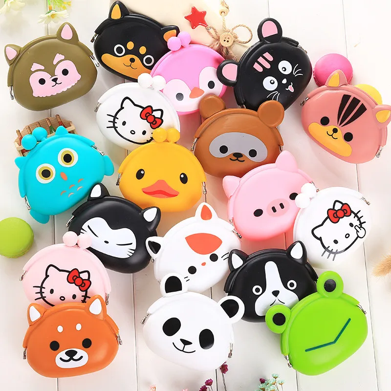 Силиконовый кошелек для мелочи в виде совы кролика кошки карамельных ...