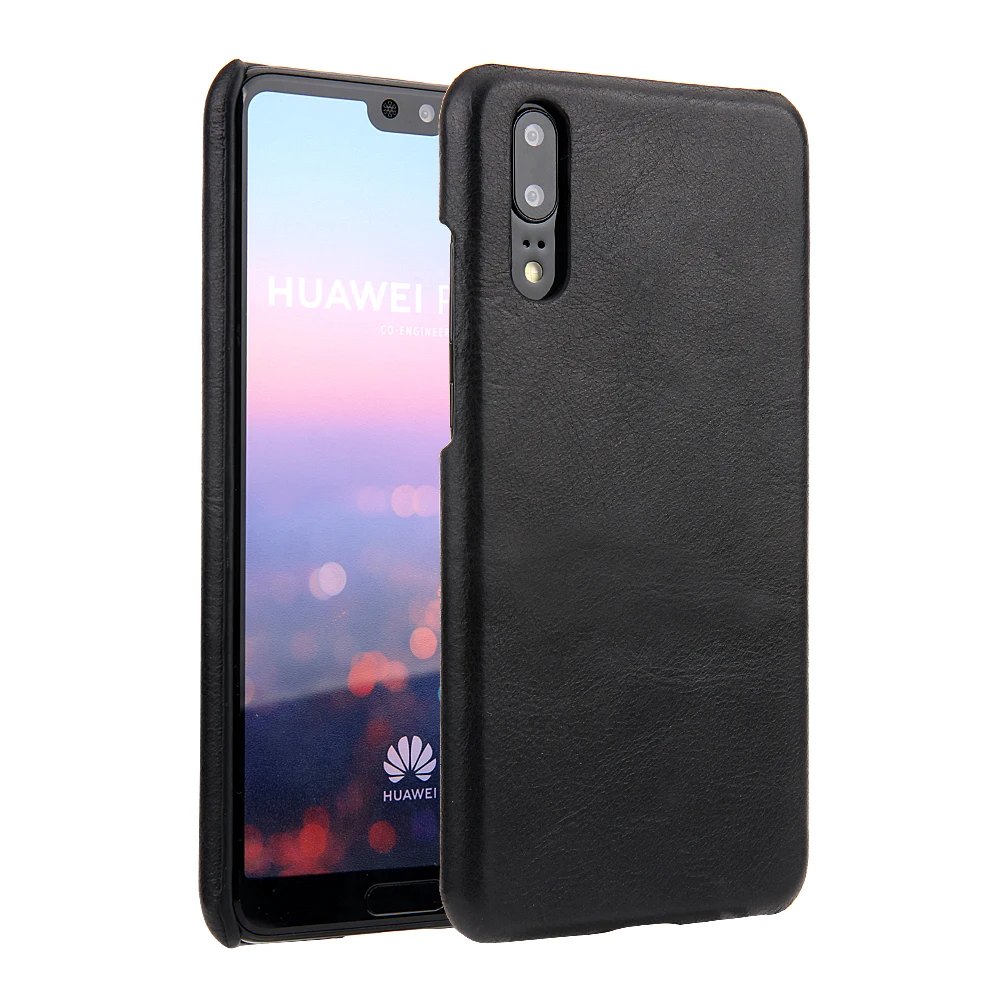 Luxury Retro Cowhide Case For Huawei P20 Pro Genuine Cow Leather Phone cover for Huawei P20 Case P20 Plus P20+ phone bag Fundas