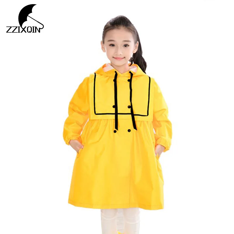 

ZZIXQIN 2018 New Raincoat Environmental Protection Loose Cute Princess Dress Popular Fashion Children Raincoat Student Poncho
