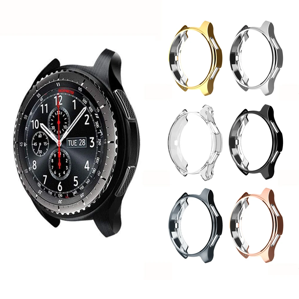 

Electroplated TPU Watch Case Shell for Samsung Gear S3 Border Replacement Protective Cover For Samsung Galaxy Watch 42/46mm