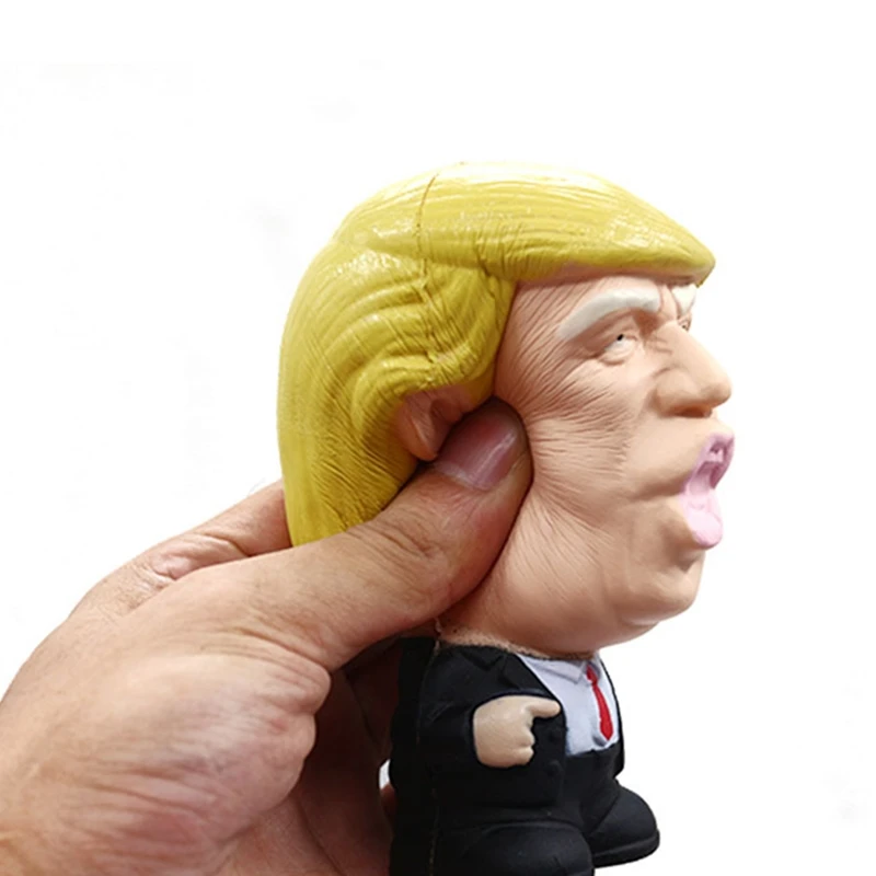 Дональд Трамп стресс сжимающий мяч Jumbo мягкая игрушка крутая Новинка давление ReliefKids кукла Декор Squeeze забавная шутка реквизит подарок - Цвет: A