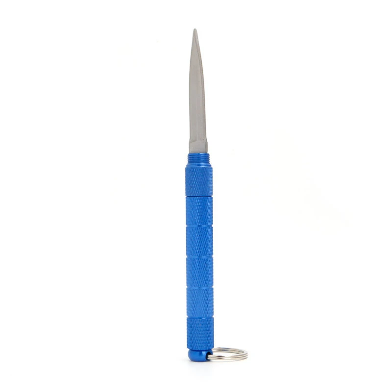

Outdoor Survival Hiking Hunting Camping Flat Headed Key Ring Tools + Sheath