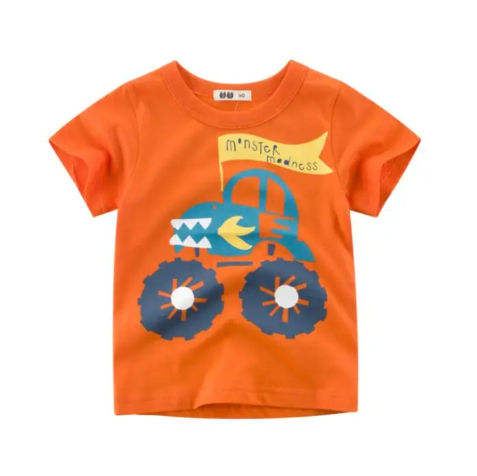 orange Orangemom/Новинка года; летняя детская одежда футболка с короткими рукавами для мальчиков Детский свитер детская одежда из хлопка футболка для мальчиков - Цвет: orange