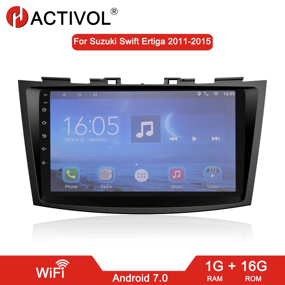 

HACTIVOL 9" Quad core car radio Stereo for Suzuki Swift Ertiga 2005-2016 android 7.0 Car DVD GPS player with 1G RAM 16G ROM