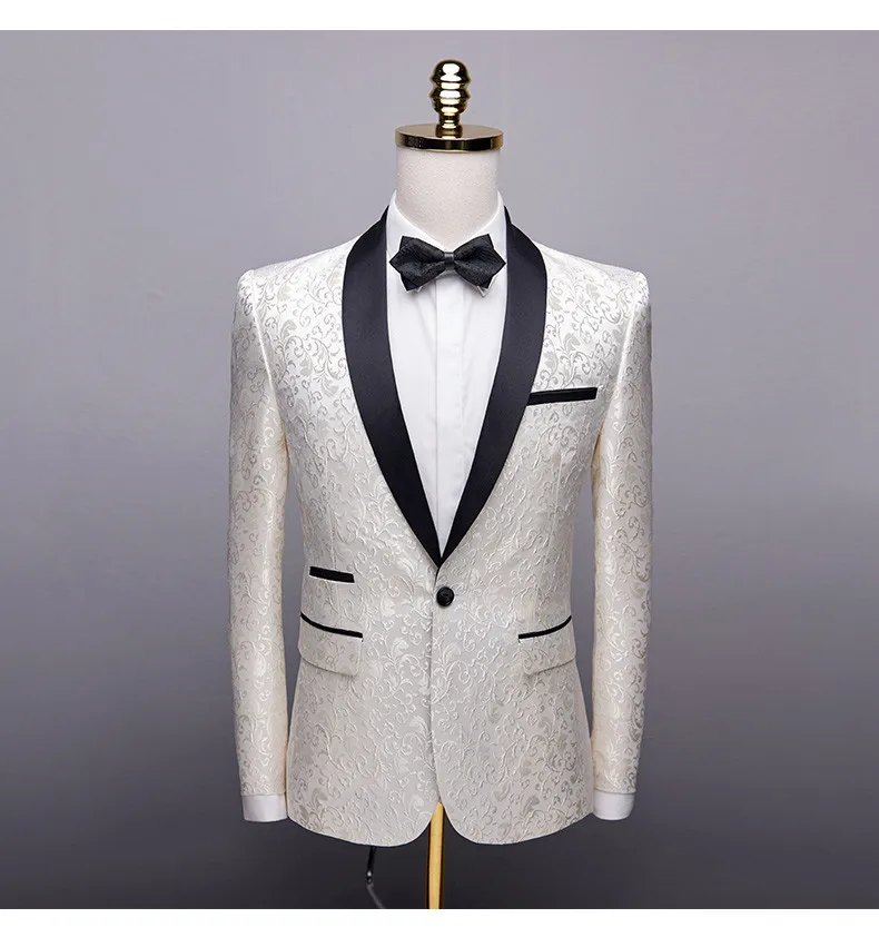 Новые брендовые бизнес блейзеры с вышивками мужские костюмы куртки slim fit Мужской Блейзер Masculino высококачественное платье Размер 4XL 4XL