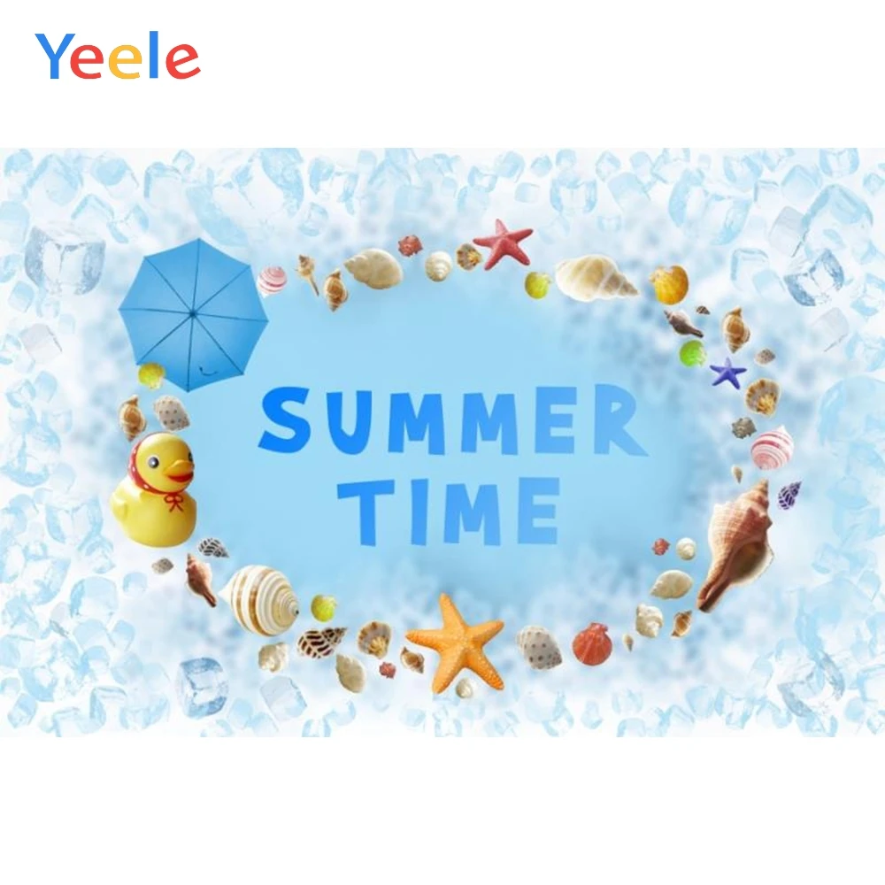 

Yeele Summer Time Party Backdrop Shell Baby Portrait Photography Background Customized Photographic Backdrops For Photo Studio