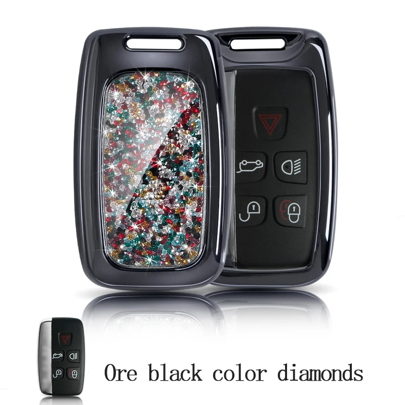 

Car Key Cover Case Bag For Jaguar XF Land Rover RANGE ROVER SPORT Freelander 2 DISCOVERY 4 Evoque Alloy Key Chain car styling