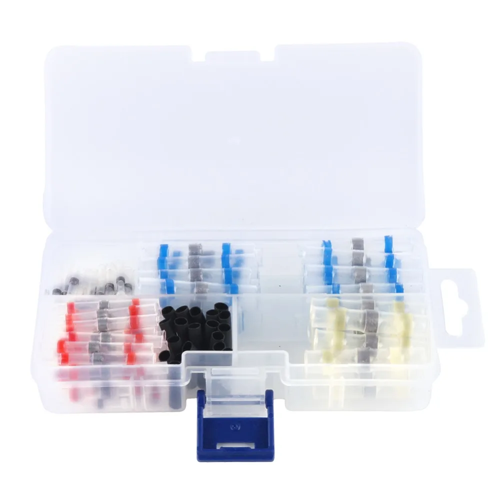 

100PCS Waterproof Heat Shrink Butt Wire Connectors Solder Connectors Assorted Set Used For Sealing And Soldering Cables