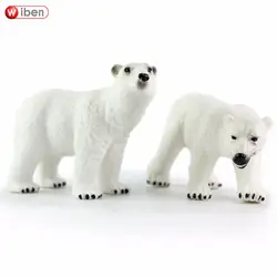 Wiben Polar Bear Твердые ПВХ Высокое качество Моделирование животных модель действие и игрушки цифры развивающие для обувь мальчиков подарок