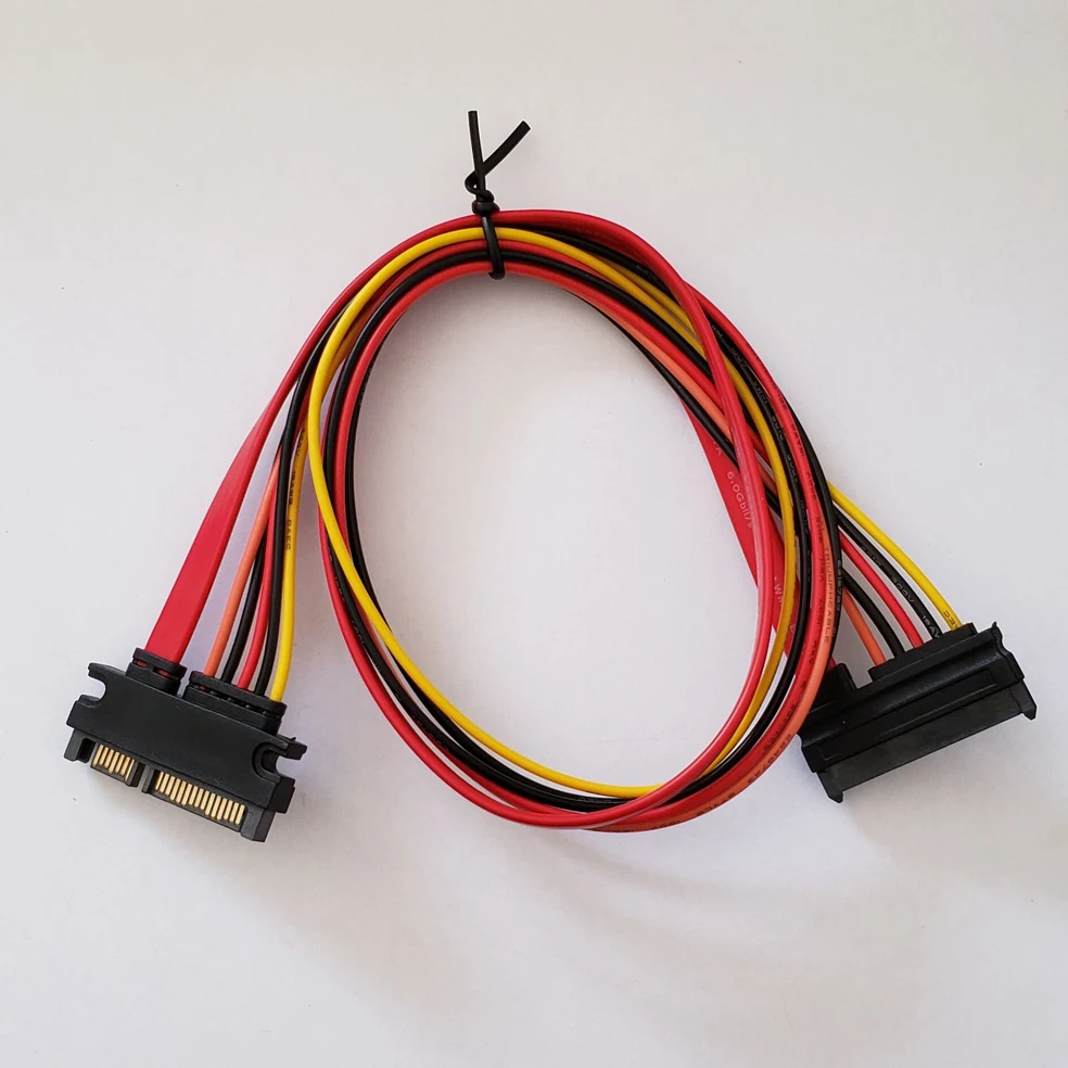 VKWIN SATA 22 контактный штекер гнездо расширение Sata кабель 3 III 6 ГБ/сек. 7 + 15 контактов V