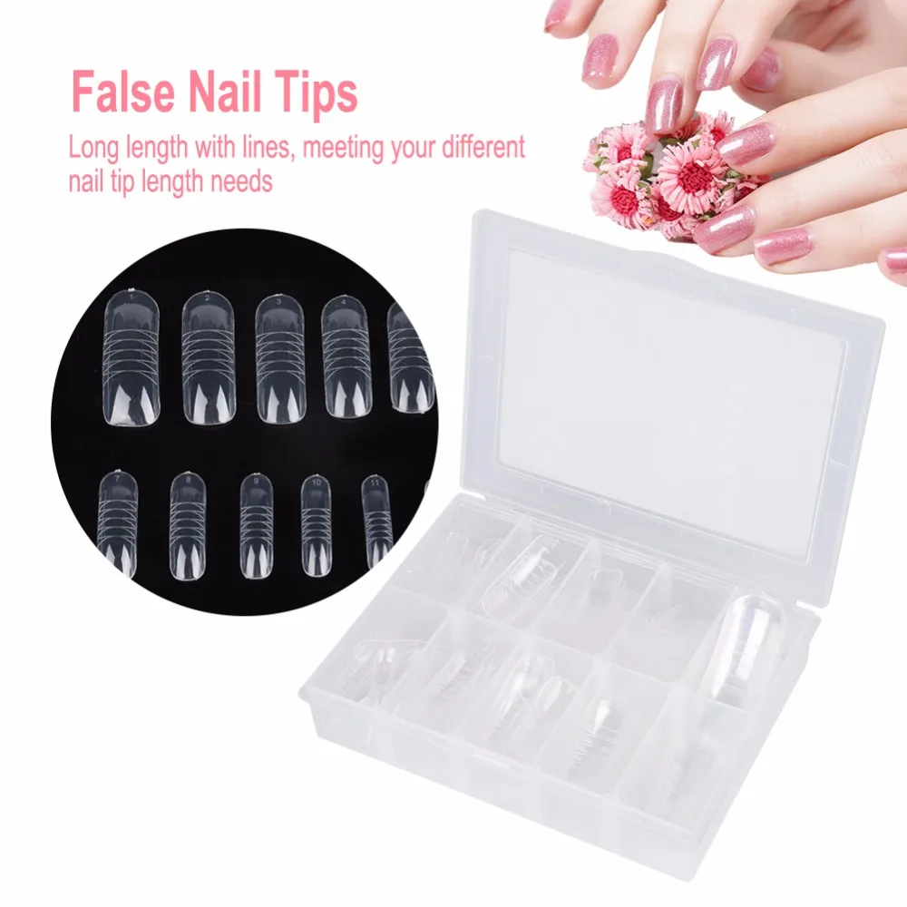 140pcs Dual System Form Extension False Nail Tips Nail Art Tips UV Gel