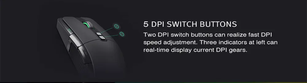 Xiaomi Wired Wireless Gaming Mous e RGB Color Lights 7200DPI Programmable 6 Programmable Keys (0-5)