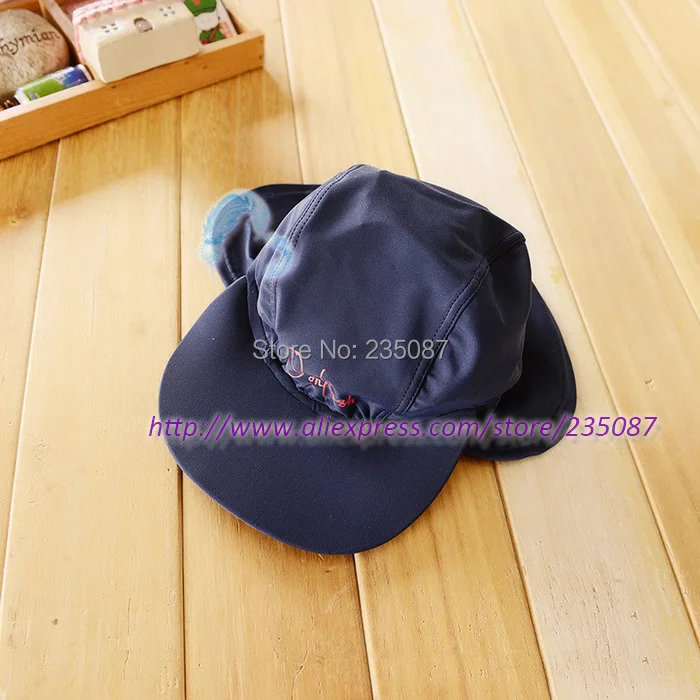 1 4Y) sun protection swim hat with tie 