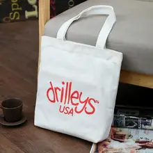 Белый и черный цвет заказной логотип хлопок мешок хлопок