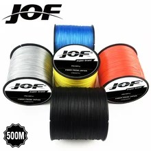 JOF 4 нити 500 м PE плетеная леска для морской рыбалки ловля морского карпа переплетение супер сильный