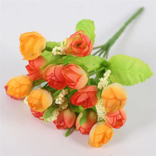 Roos aeternum decoratieve dome ewige beleuchtete rockin luminescent ultimus wholesaler kcmygear jouw ordina grandmasgiftshop Autumn 15 heads/bouquet small bud roses bract artificial flower silk