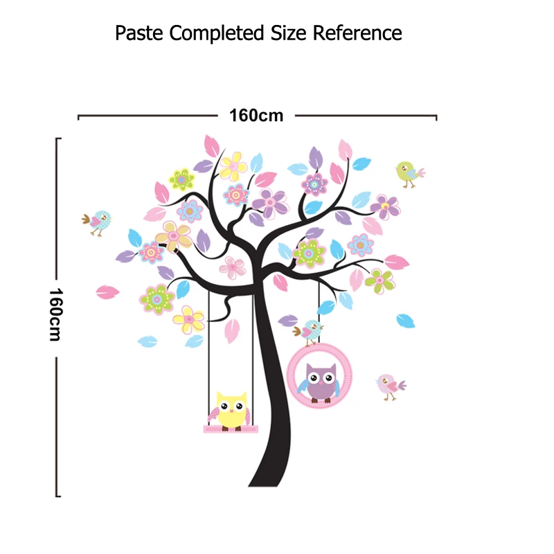 DIY Сова Настенная Наклейка с птичьим деревом домашний декор комната для детей Гостиная наклейки детский декоративный для детской комнаты обои наклейка s