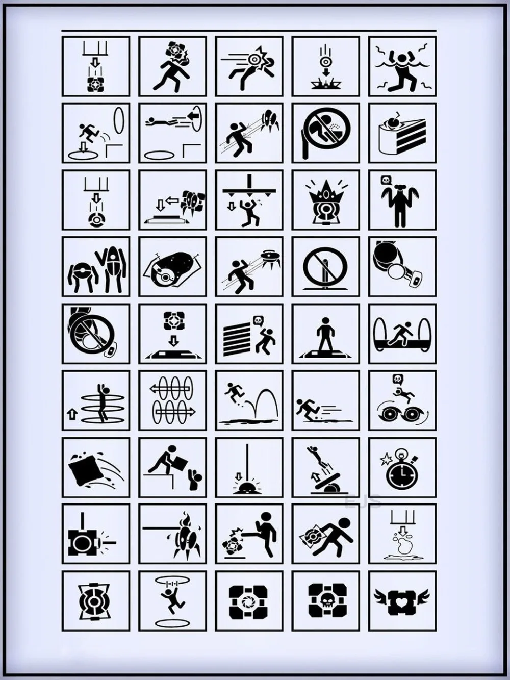 Home Decor Portal Warning Signs-Silk Art Poster Wall Sicker Decoration Gift