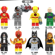 80 шт. DC Super Hero The Flash Cyborg Reverse-flash Lex-Luther firesstorm строительные блоки кирпичи Детские Подарочные игрушки