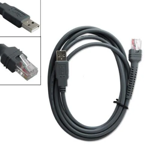 10 pcs LS2208 Cable 6.6' 2M Symbol Barcode Scanner LS1203 LS4208 CBA-U01-S07ZAR 