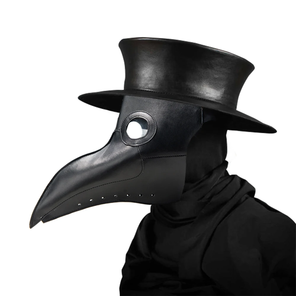 New plague doctor mask Beak Doctor Mask Long Nose Cosplay Fancy Mask Gothic Retro Rock Leather Halloween beak Mask