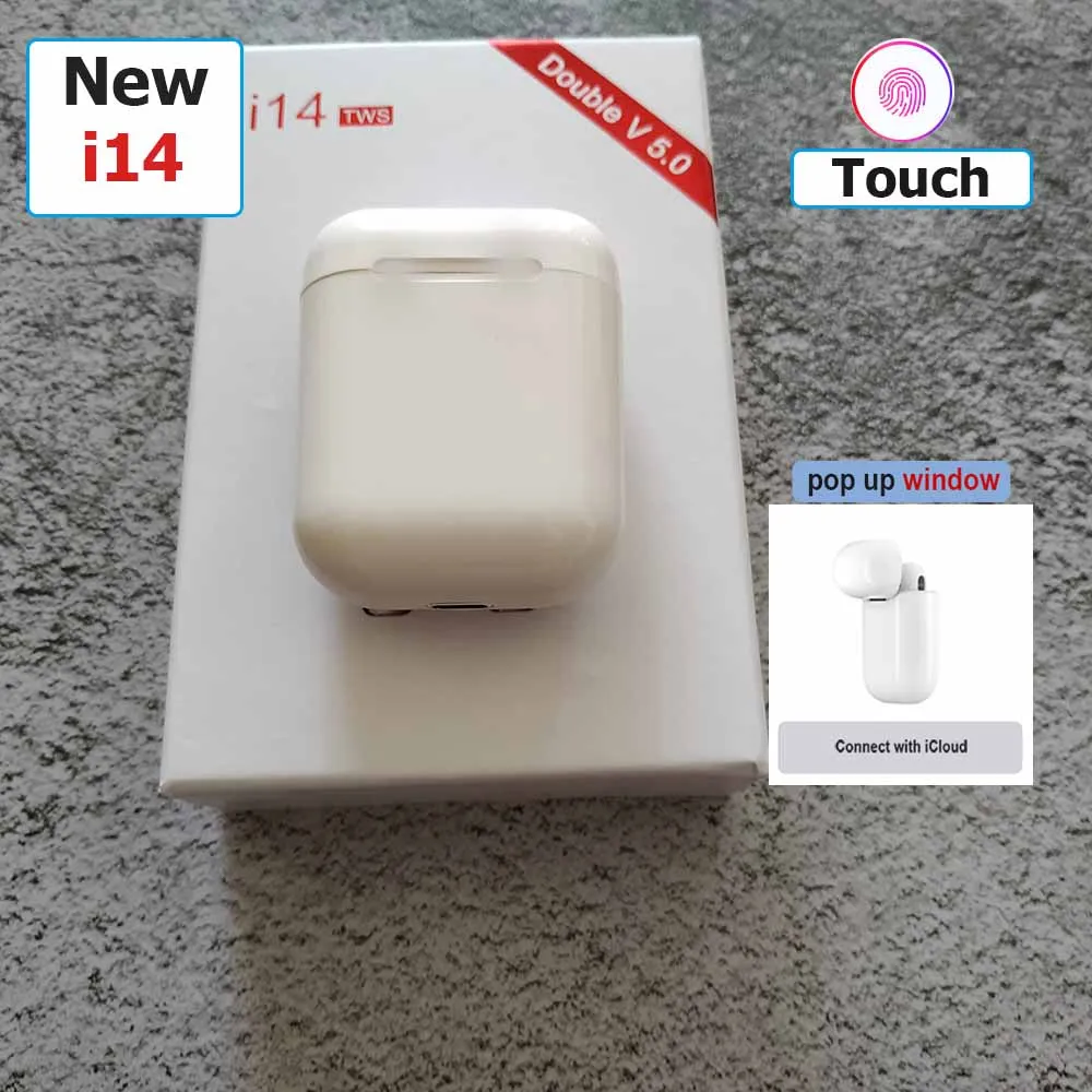

Mini pop up i11 i14 TWS Bluetooth 5.0 Touch Headset Wireless Earphone pk i10 i12 i13 i20 tws Earbuds for iPhone Android