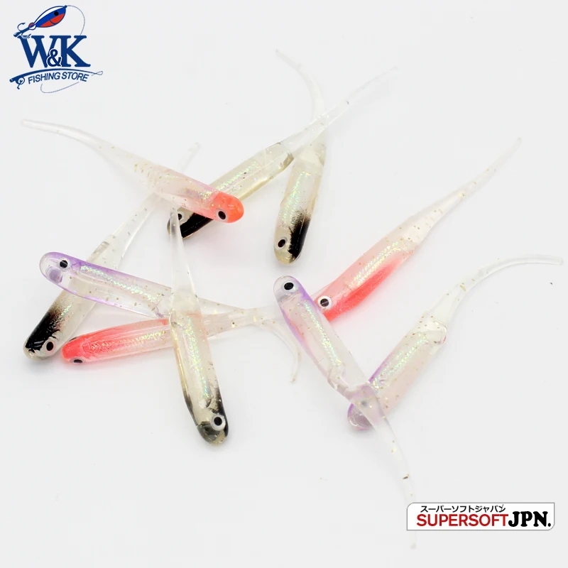 W&K Brand Soft Fishing Lure 6cm*1g Jerkbait baitfish Seaside Swim Shad Zander Walleye Pollock Promotion