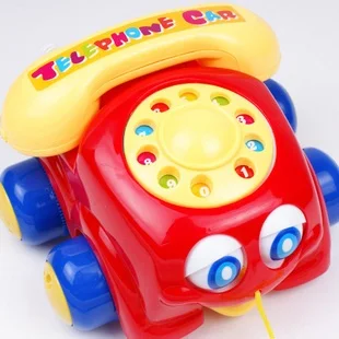 

phone music baby phone educational toys for baby free shipping Pull line telephone car