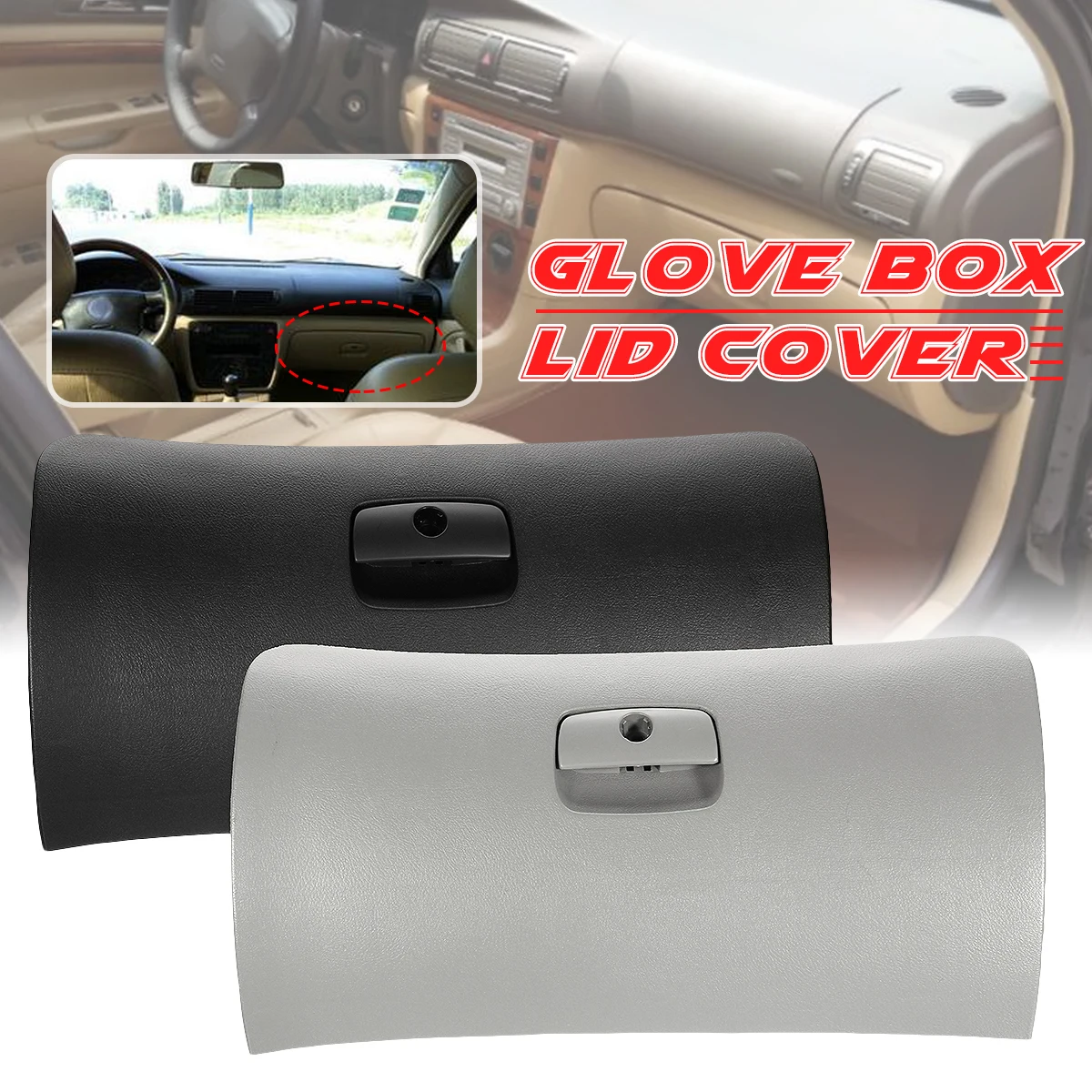 New Car Styling Auto Handle Cover Lid Storage Console Glove font b Box b font Door