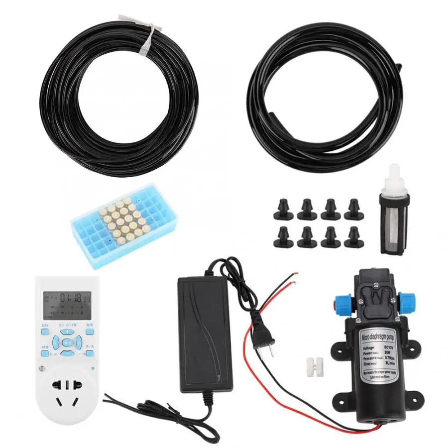 

Garden Atomizing Nozzle Automatic Timing Watering Irrigation Sprayer Set new