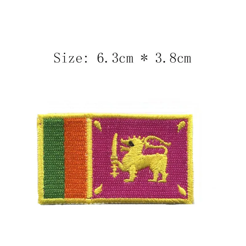 Sri Lanka вышивной Флаг патч Лев кантри эмблема Железный На пришить левую грудь для мотоцикла куртка пальто