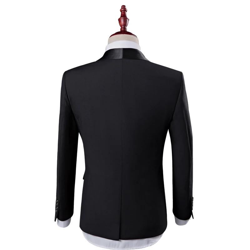 Men'S Classic Slim Green Fruit Collar Suit Three-Piece High Quality Business Gentleman Fashion Simple Men'S Suit Set