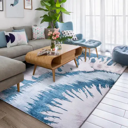 Ковер с нордическим узором гостиная Европейский стиль простая современная спальня полный магазин журнальный столик диван прикроватная тумбочка одеяло