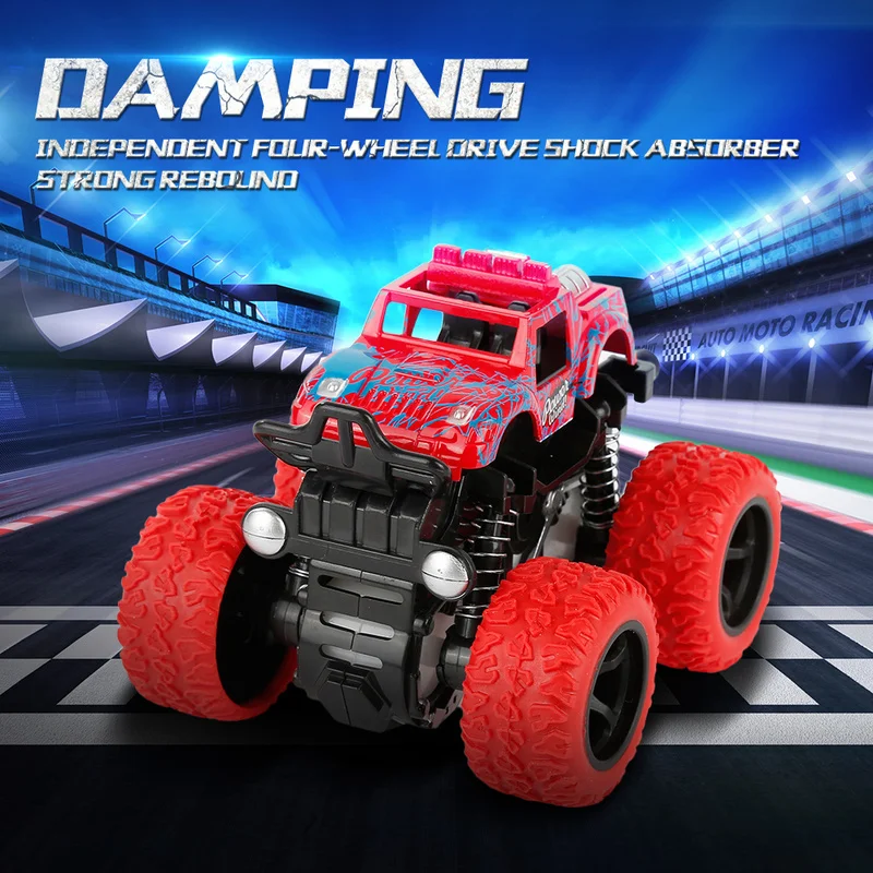 

Stunt Rotation Inertia Four-wheel Drive Car Independent Spring Design Front and Rear Protection Frame Anti-collision Vehicle Toy