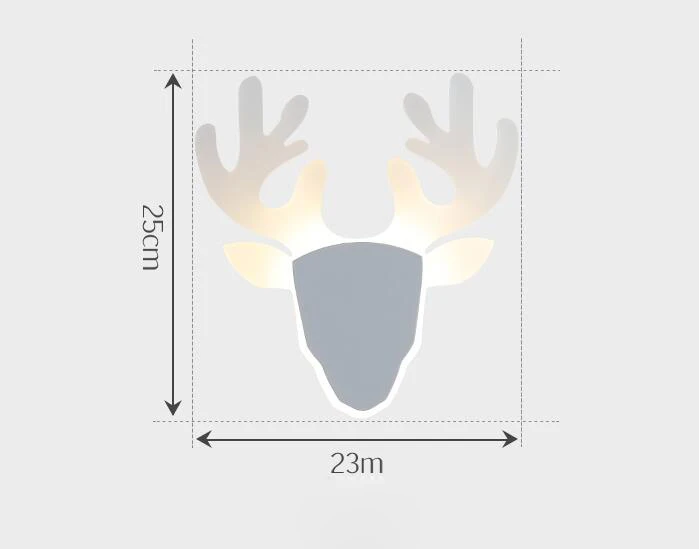 Скандинавский олень рога настенный светильник Гостиная ТВ задний план стены детской комнаты лестницы Творческий прикроватный светильник для спальни