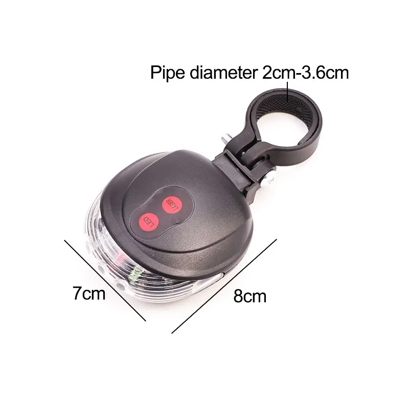 Top Bicycle Cycling Lights Taillights LED Laser Safety Warning Waterproof Bicycle Lights Cool Bicycle Tail Bicycle Accessories Light 3