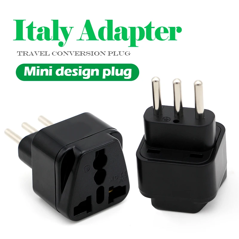 

1PC New High Quality Universal UK/US/EU/AU to Italian 3pin Travel Plug Italy Milan Chile Converter Adapter Plug Adaptor Convert