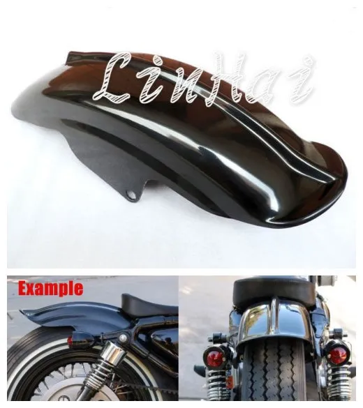 

Black Rear Mudguards Fender Fit For Harley Sportster 883 883R 1200 XL Chopper