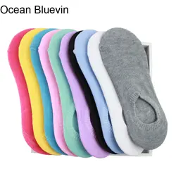 Ocean Bluevin/3 пары, модные однотонные милые женские Носки ярких цветов, Летние любимые носки для девочек, шлепанцы, стандартные дышащие