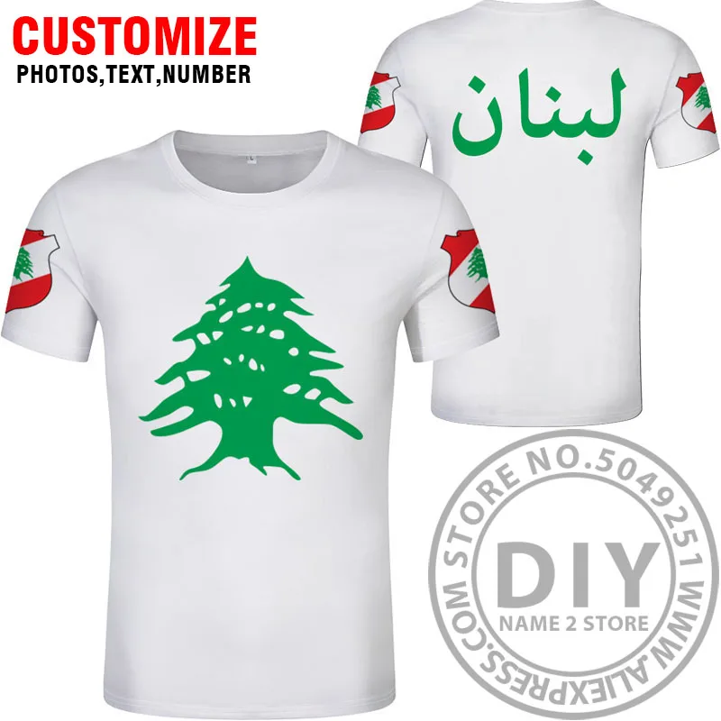 LEBANON t shirt diy пользовательская именная футболка lbn nation flag lb arabic arab lebanan Страна Печать фото одежда - Цвет: Style 4
