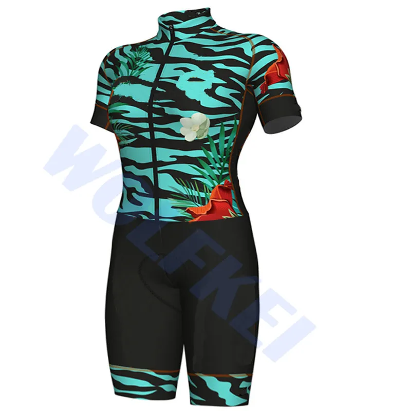 Летняя одежда для велоспорта цельный комбинезон Ropa Ciclismo 3 задних кармана Женская велосипедная одежда# SK2019000627001 - Цвет: Skinsuit h6
