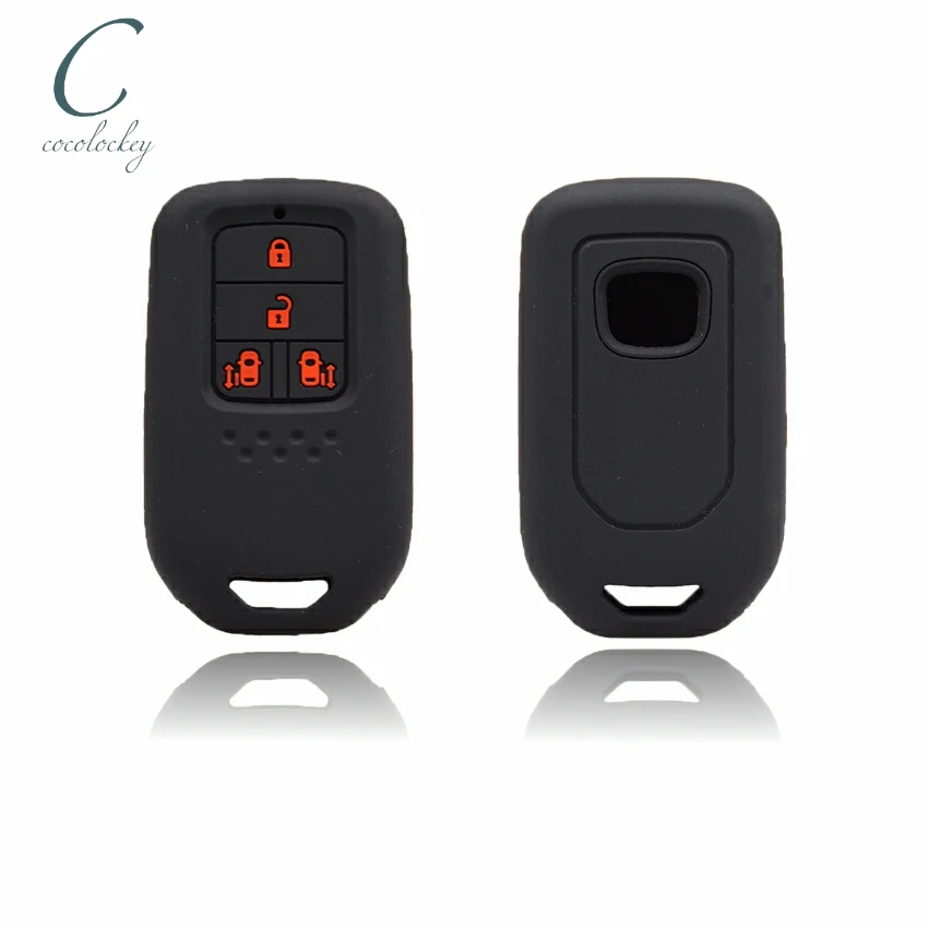 

Cocolockey Silicone Rubber Car Key Fob Shell for honda odyssey freed elysion mpv Keyless Smart Key Case Car Styling 4Buttons