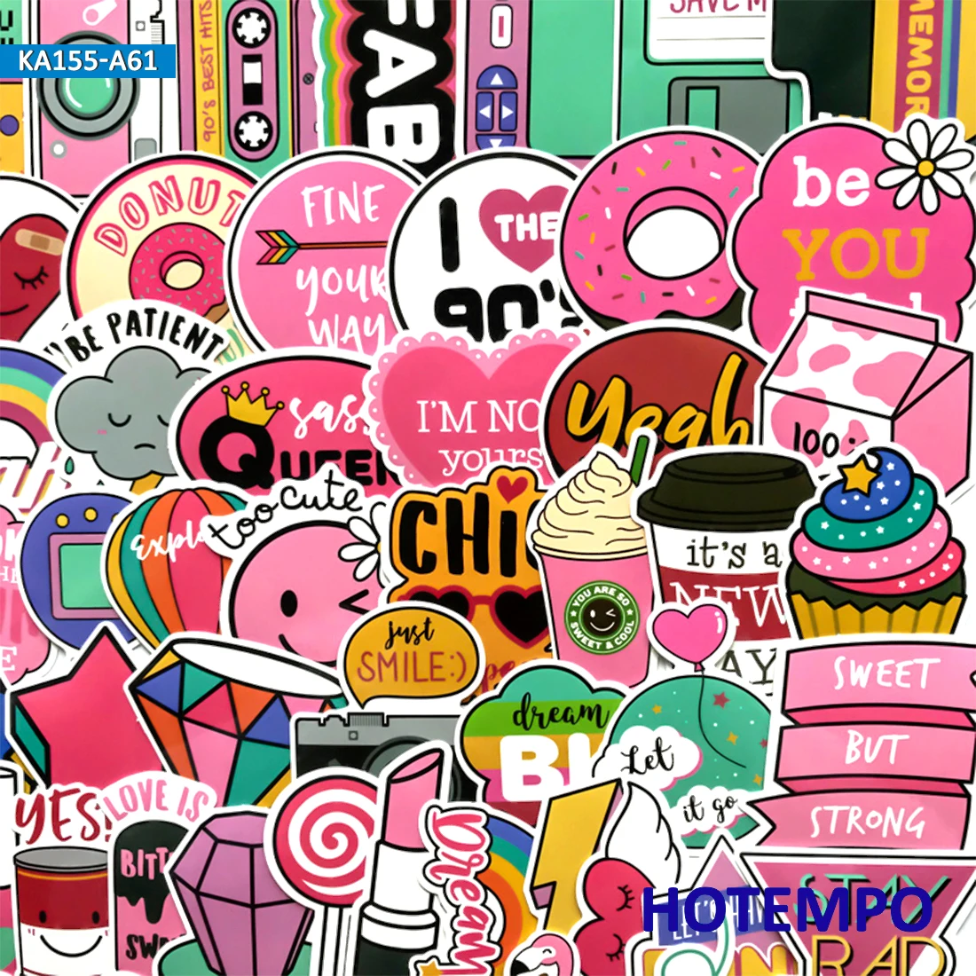 60pcs Girls Kawaii Pink Fun Mixed Stickers for Mobile Phone Laptop Luggage Guitar Case Skateboard Bike Moto Car Decal Stickers 60pcs Girls Kawaii Pink Fun Mixed Stickers for Mobile Phone Laptop Luggage Guitar Case Skateboard Bike Moto Car Decal Stickers