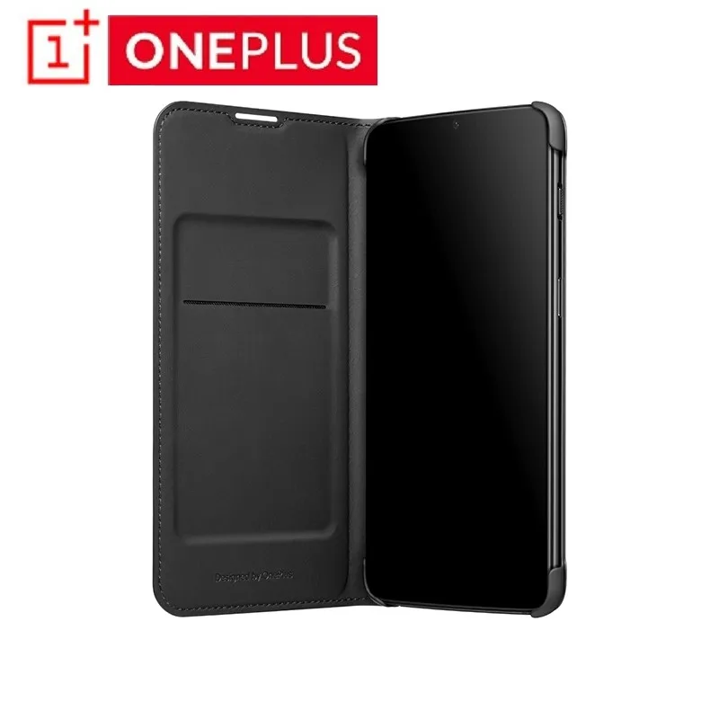 Оригинальный флип-чехол OnePlus 6T черный чехол из искусственной кожи с пятью