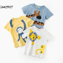 Новинка 2019 модная детская футболка Loozykit для младенцев мальчиков