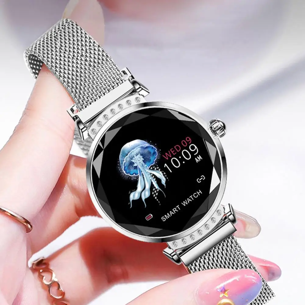 Fashion H2 Bluetooth Smart Watch 3D Diamond Glass Waterproof Smart Watch for Adult Woman Support for Android IOS